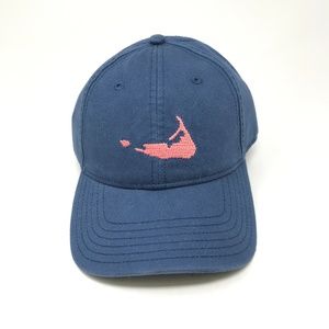 Harding Lane Blue Nantucket Island Needlepoint Hat